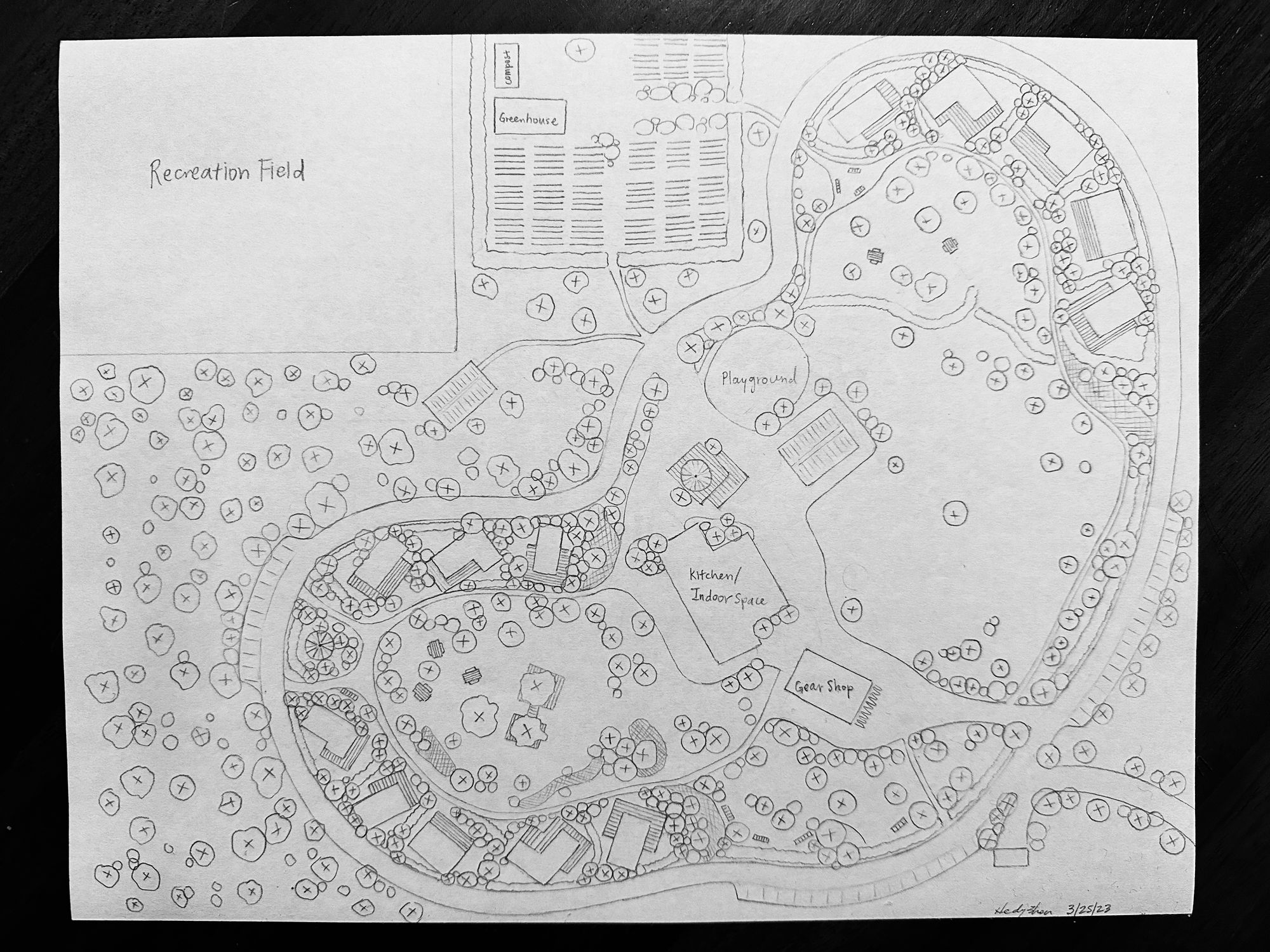 One of my drafts for a community living layout. (This one is missing a few elements.)